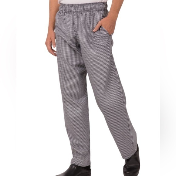 Chefworks Baggies Chef pants NWT Black & White Check pattern - Picture 1 of 8